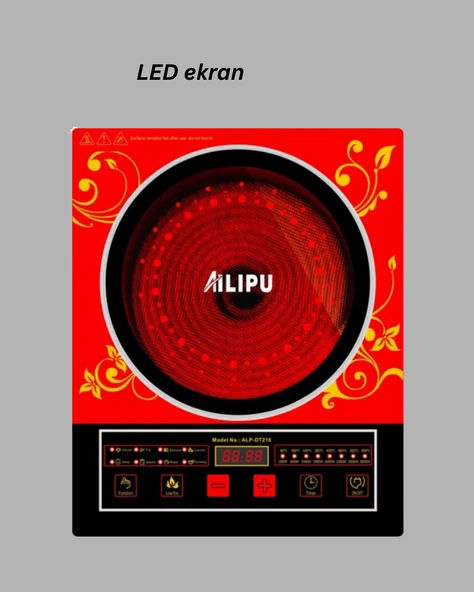 8 Programlı LED Ekranlı İndüksiyon Ocak 80–270°C Sıcaklık Ayarı - Resim 3