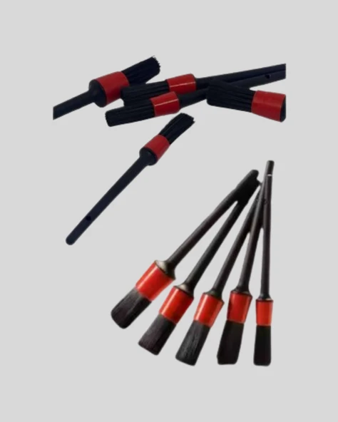 Araç Detay Temizlik Fırçası 5’li Set Çizmeyen Kıl Çok Yönlü Kullanım - Resim 3