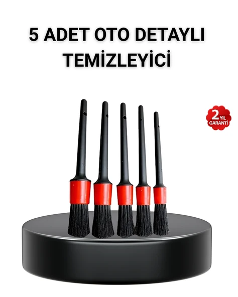 5’li Detay Temizlik Fırçası Seti Araç İç Dış Jant Motor Çok Amaçlı ürün görseli 1