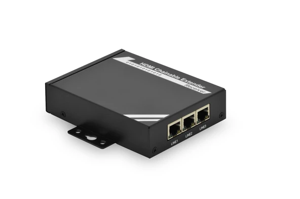 Digitus IP HDMI Sinyal Uzatma Cihazı, Alıcı (Receiver) Birim, 100 metre, Maksimum çözünürlük 1920x1080, 1 x HDMI ekran bağlantısı, 1 x RS-232 bağlantısı, uzaktan kumanda vericisi ve güç adaptörü dahil ürün görseli 1