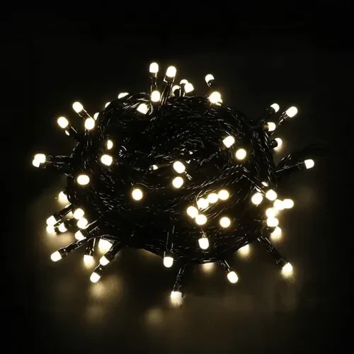 10m 100 Led Boncuk Lamba Gün Işığı Siyah Kablo ürün görseli 1