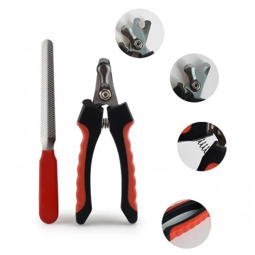 Yaylı Evcil Hayvan Tırnak Makası - Paslanmaz Çelik Törpülü Set ürün görseli 1