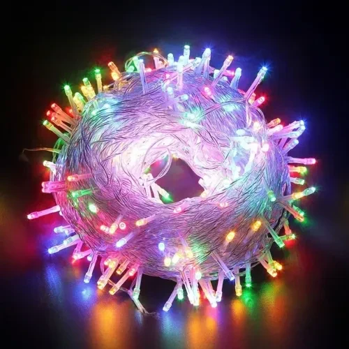 10m 100 Led Boncuk Lamba RGB Işık Şeffaf Kablo ürün görseli 1