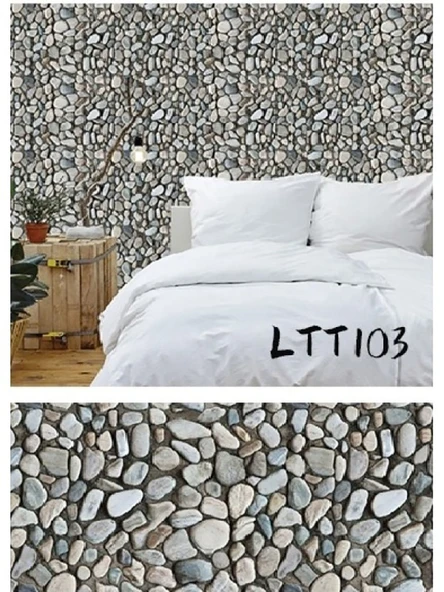 Çakıl Taşı Desenli Yapışkanlı Kaplama Kağıdı  Büyük Boy 3 Metre ürün görseli 1