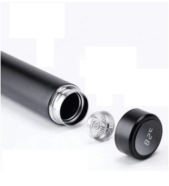 Dijital Sıcaklık Göstergeli Renkli Çelik Termos - 500 ML - Resim 2