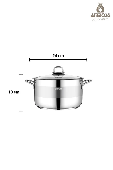 Asude 6 Parça Paslanmaz Çelik Cam Kapaklı Tencere Seti - Resim 4