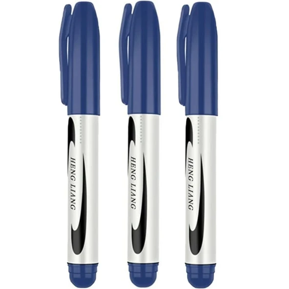 3 Adet Mavi Koli Kalemi - Çuval- Tahta Kalemi ürün görseli 1