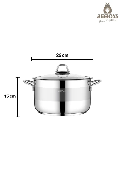 Asude 6 Parça Paslanmaz Çelik Cam Kapaklı Tencere Seti - Resim 5