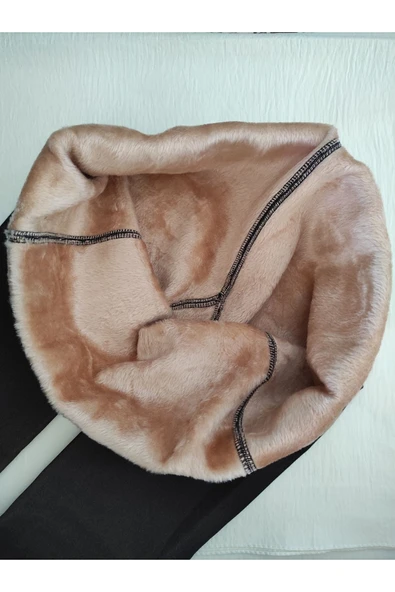 Kalın Kışlık Termal Toparlayıcı İçi Polarlı Ten Külotlu Çorap - Resim 5