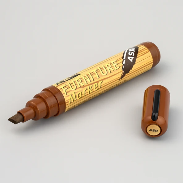 Dış Budak Renk Mobilya Rötuş Kalemi Ahşap Masa Sehpa Dolap Kalem Parke Çizik Giderici Çatlak Kapatır - Resim 6