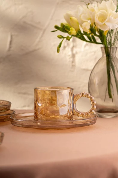 Çifte Kavrulmuş 100 ml 6'lı Kahve Fincan Takımı - Resim 9