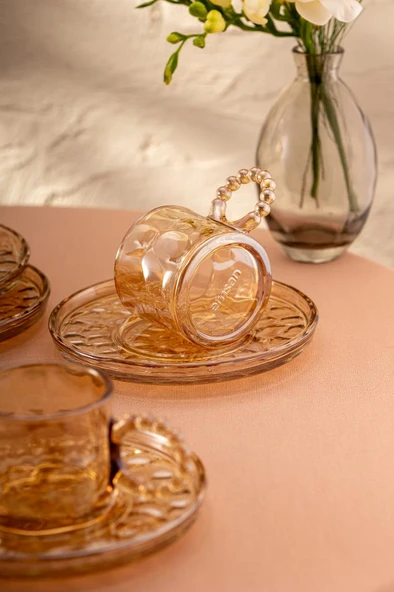 Çifte Kavrulmuş 100 ml 6'lı Kahve Fincan Takımı - Resim 4