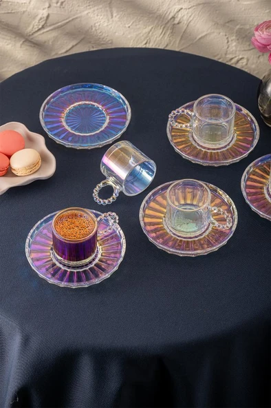 Muhabbet 100 ml 6'lı Kahve Fincan Takımı - Resim 8