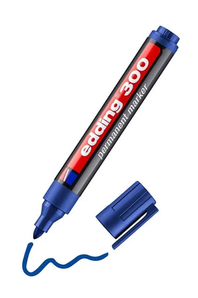 Edding PERMANENT MARKÖR MAVİ E-300 ürün görseli 1