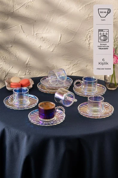 Muhabbet 100 ml 6'lı Kahve Fincan Takımı ürün görseli 1