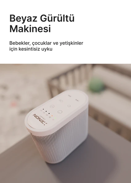 Xenon Smart Akıllı Monitörlü Bebek Kamerası ve Beyaz Gürültü Pış Pış Sesi Bebek Uyku Arkadaşı Seti - Resim 3