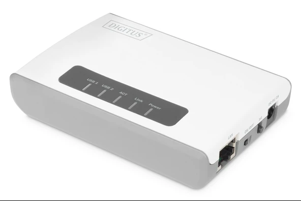 Digitus 2-Port USB 2.0 Kablosuz Çok Fonksiyonlu Ağ Sunucusu, 300 Mbps, Network USB Hub, Print Server<br>
Digitus 2-Port USB 2.0 Wireless Multi-Functional Network Server, 300 Mbps, Network USB Hu ürün görseli 1
