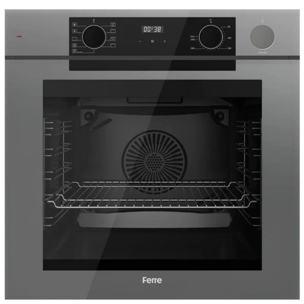 Ferre FryART&SteamART-SilentArt LOOK Sessiz Antrasit-Gri  Ankastre Set (D079-SA + QEP64CPR +LN388) - Resim 4