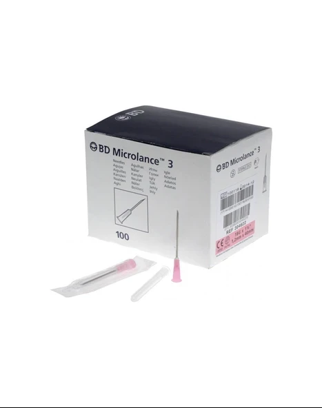 Bd Microlance Pembe UÇ 18g1/2 1,2 Mmx40 Mm 100 Adet 1 Kutu ürün görseli 1