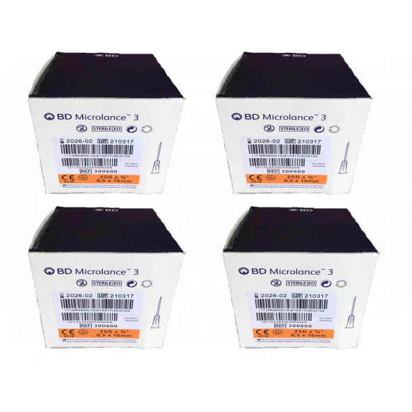 Bd Microlance Turuncu Iğne Ucu 25g X 0,5x16mm (100 Adet) 4 KUTU ürün görseli 1