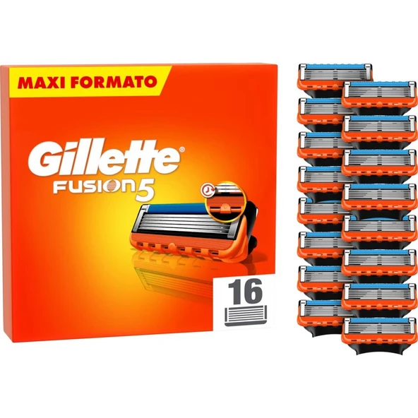 Gillette Fusion5 Manuel Erkekler Için Yedek Tıraş Bıçakları, 16 Yedek Tıraş Bıçak ürün görseli 1