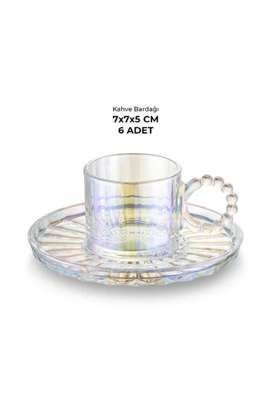 Muhabbet 100 ml 6'lı Kahve Fincan Takımı - Resim 10