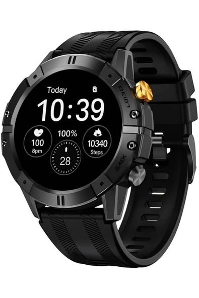 HainoTeko RW-58 Siyah AMOLED Ekran Akıllı Saat Su Geçirmez BT Aramalı + 3'lü Kordon - Resim 3