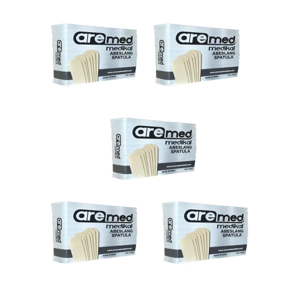 AREMED Abeslang Tahta Dil Basacağı 100 Adet (5 kutu) ürün görseli 1