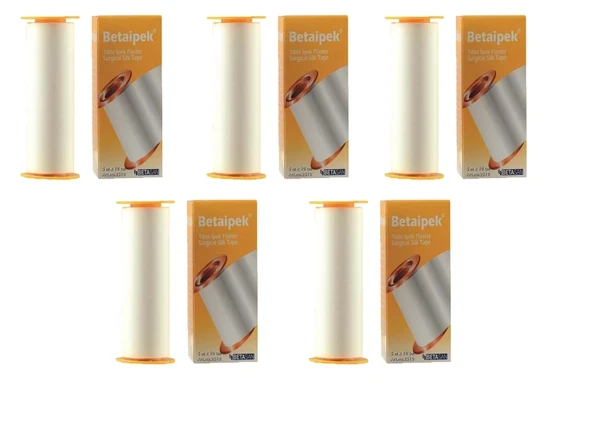 Betaipek Flaster Tıbbi İpek Sabitleme Bandı 5 m x 10 cm 5 KUTU ürün görseli 1