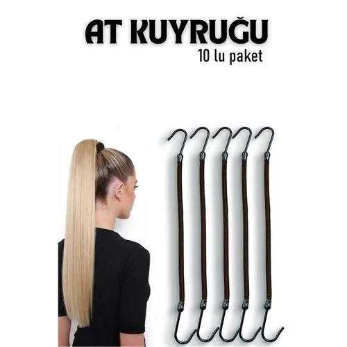 Kancalı At Kuyruğu Lastik Toka 10 ADET ürün görseli 1