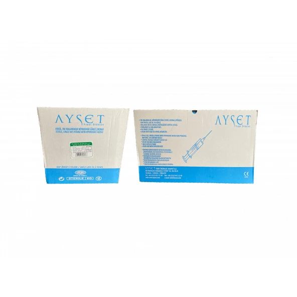 Ayset 10 Ml 0.80x38mm Enjektör Yeşil( 21g x 1 1/2) 150 Adet ürün görseli 1