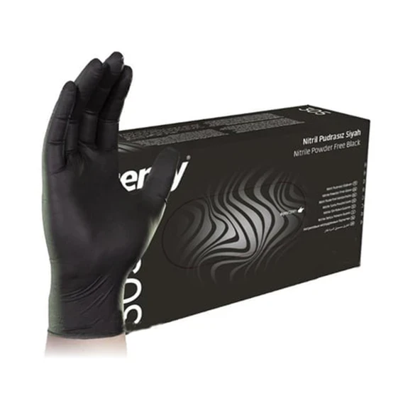 Tenty Nitril Eldiven Siyah (L)1 Kutu ürün görseli 1