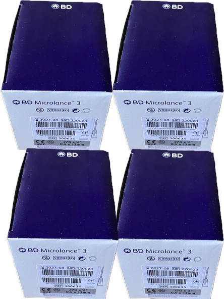 Bd Microlance Gri Iğne Ucu 27 G X 1/2 0,40 X 13mm 100 ADET(4 KUTU) ürün görseli 1