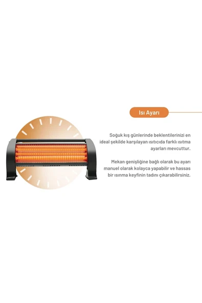 İnova Fuji Plus 3 Çubuk Quartz Elektrikli Isıtıcı - Resim 2