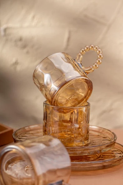 Çifte Kavrulmuş 100 ml 6'lı Kahve Fincan Takımı - Resim 5