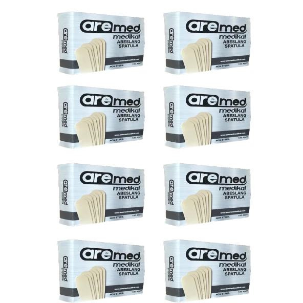 AREMED Abeslang Tahta Dil Basacağı 100 Adet (8 kutu) ürün görseli 1