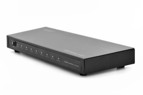 Digitus 8 Port HDMI Çoklayıcı, 1080p, 3D, HDMI High Speed, 2.25 Ghz/225 MHz, Metal Şasi, siyah renk ürün görseli 1