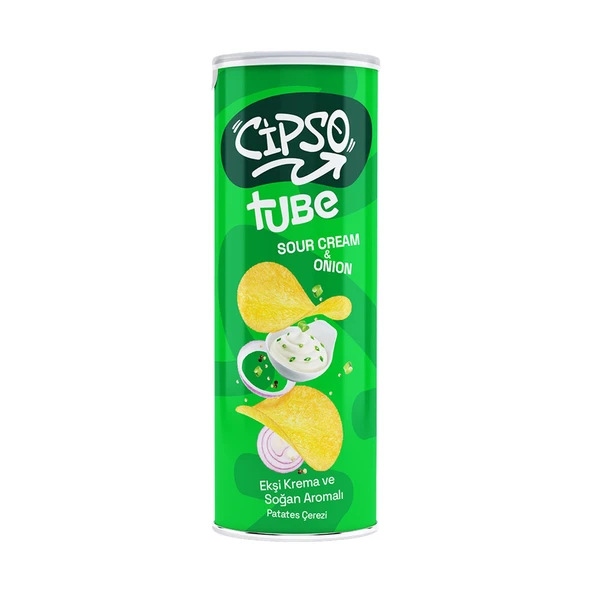 Cipso Tube Ekşi Krema&Soğan Aromalı Cips 160 gr x 8 Adet - Resim 2