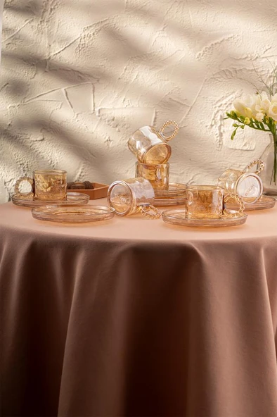 Çifte Kavrulmuş 100 ml 6'lı Kahve Fincan Takımı - Resim 3