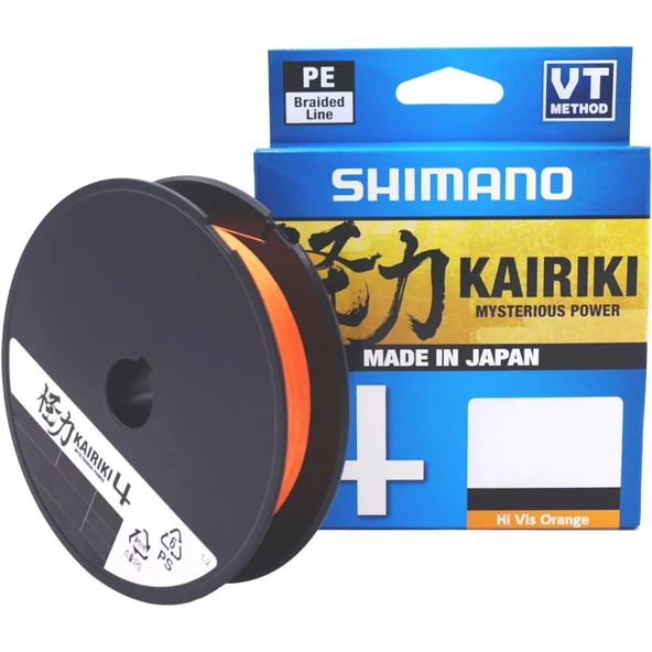 Shimano Kairiki 4 Hi-Vis Orange 300m Örgü Misina  0.13 mm - 7.4 Kg ürün görseli 1