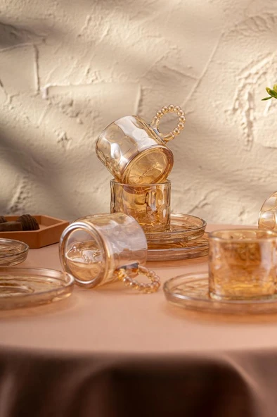 Çifte Kavrulmuş 100 ml 6'lı Kahve Fincan Takımı - Resim 6