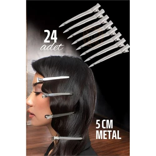 Metal Toka Saç Pensi  24 ADET ürün görseli 1