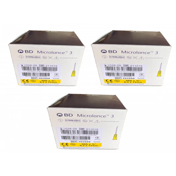 BD MİCROLANCE MEZOTERAPİ İĞNE UCU 30G X 13MM 100 ADET X3 KUTU ürün görseli 1