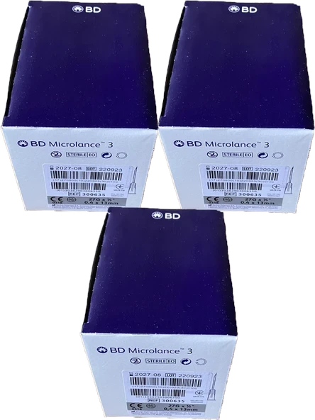 Bd Microlance Gri Iğne Ucu 27 G X 1/2 0,40 X 13mm 100 ADET(3 KUTU) ürün görseli 1