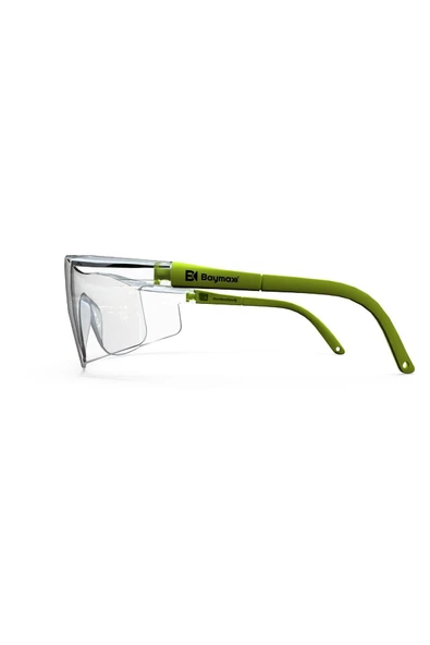 Baymax S-400 Gözlük Yeşil Çerçeve Şeffaf - Resim 2