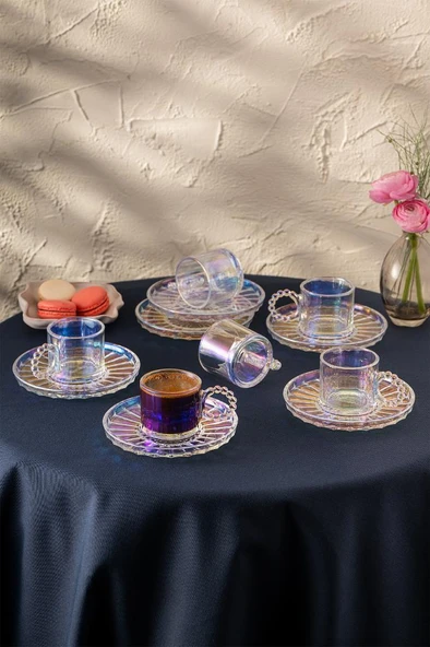 Muhabbet 100 ml 6'lı Kahve Fincan Takımı - Resim 2