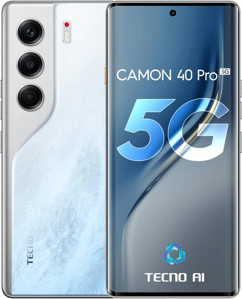 Tecno Camon 40 Pro 5G 12GB 256GB Buz Beyazı (Tecno Türkiye Garantili) ürün görseli 1