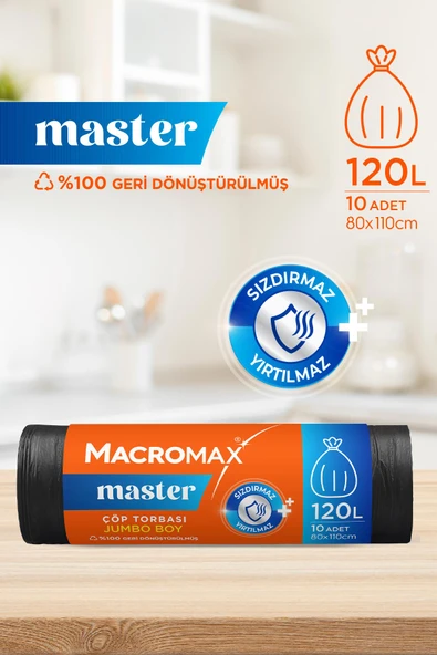 Macromax Master Çöp Torbası Jumbo Boy 10'lu x 4 Adet - Resim 3