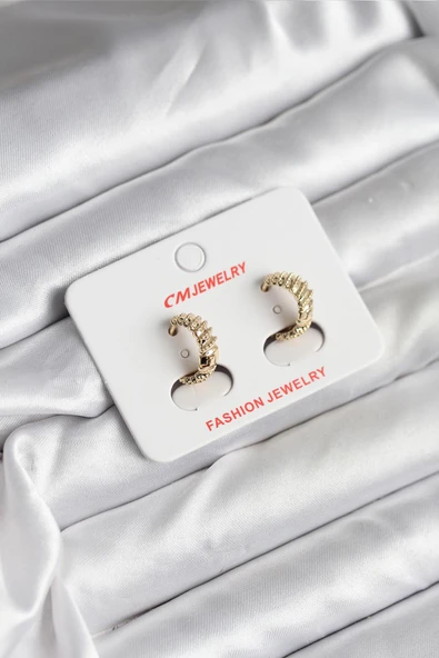 14K Gold Renk Kaplama CM Kadın Küpe ürün görseli 1