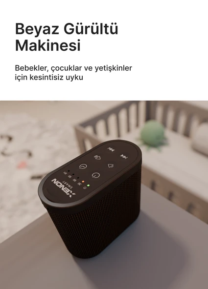 Xenon Smart Akıllı Monitörlü Bebek Kamerası ve Beyaz Gürültü Pış Pış Sesi Bebek Uyku Arkadaşı Seti Siyah - Resim 3